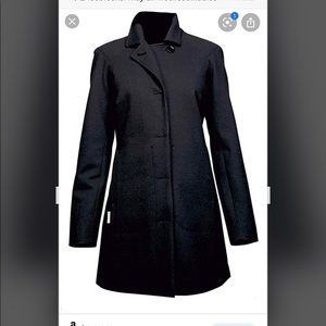 Icebreaker wool pea coat black smart wool